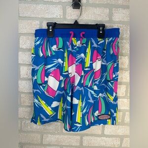 Boys Vineyard Vines Chappy Style Regatta Blue Swim Trunks - Size L (16) - 0377